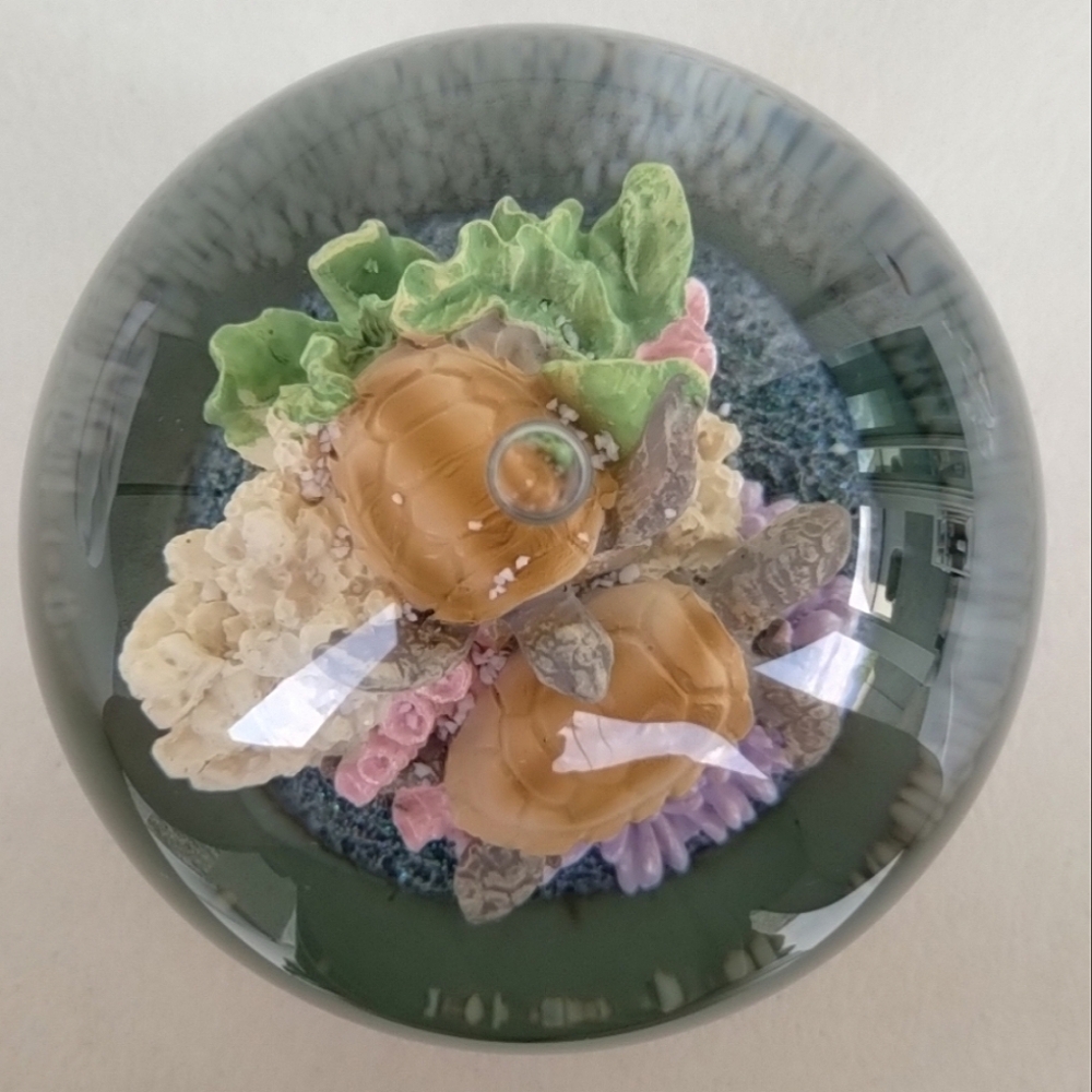 OdySea Aquarium Snow Globe Turtles AS IS Music Box Defective READ - Picture 9 of 12